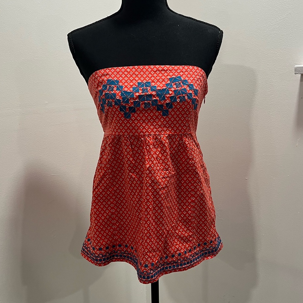 Fossil Red Tube Top Size Medium